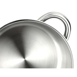 Fagor Silverinox Olla Inoxidable 18/10 6,8 L Ø24 x 15 cm con Tapa de Acero Inoxidable, Fondo Termodifusor, Apta para Todo Tipo de Fuegos