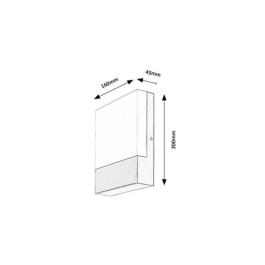RABALUX RAB-77097 Aplique Exterior LED Gimone 10W 570Lm 4000K Luz Blanca Natural IP44 Negro Plástico