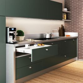 Emuca Guías para mesa extensible Shot, Aluminio, Anodizado inox