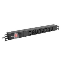 LANBERG PDU-08I-0200-C20-BK Unidad de Distribución de Energía (PDU) 8 Salidas AC 1U Negro