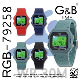 Reloj G&B TIME LCD WR30M Unisex Cuadrado - Reloj Digital con Pantalla LCD Precio: 9.4864. SKU: B124VFFZRM