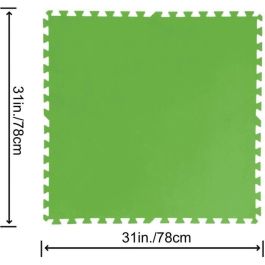 Bestway Suelo Piscina Foam Verde 9 Piezas 78x78 cm Jardin 58636