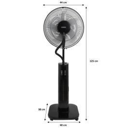 Oceanic OCEAVB70B1 Ventilador nebulizador de pie 2 en 1 - Ø44 cm, 70 W, 2 L, Mando a distancia, Temporizador