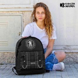 Karactermania Mochila Miércoles Plus Chains 43x30x18 cm Ripstop Negra Resistente Líquidos Espalda Transpirable