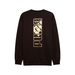 Sudadera sin Capucha Hombre Puma Maximal Metallic Relaxed Negro 8-9 Años