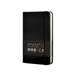 Antartik Cuaderno Tapa Dura A6 Hojas Cuadrícula Negro 100 Hojas 80 gr FSC Certificado