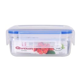 Quttin Fiambrera Hermética Rectangular 500 cc (12 Unidades)