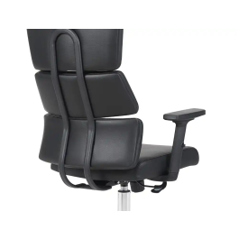 Q-connect Silla de Dirección Aurea Similpiel Negra, Altura Max 1400 mm, Anchura 520 mm, Profundidad 510 mm, Ruedas Premium