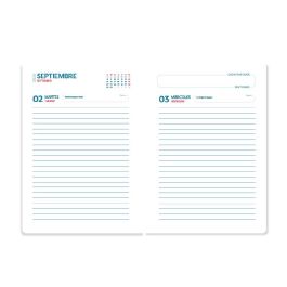 Agenda Escolar Liderpapel 25-26 Espiral Cars Azul Dia Pagina A5 Bilingüe Papel Fsc 80 gr