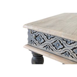 Giner y Colomer Mesa de Centro Madera de Mango Acabado Grisazul Pata Torneada 47cm