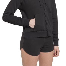 Sudadera con Capucha y Cremallera Mujer Reebok RI SL FRENCH TERRY H54754 Negro