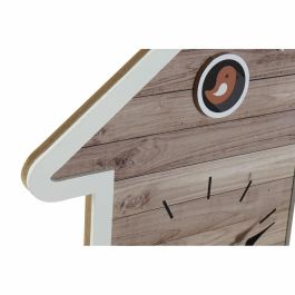 Reloj Pared Scandi DKD Home Decor Natural Blanco 5 x 56 x 32 cm (2 Unidades)