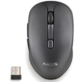 NGS Ratón Inalámbrico Evo Peep, Multidispositivo Bluetooth 2.4GHz, Botones Silenciosos, Batería Recargable, Hasta 3200 DPI, Negro