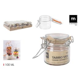 Tarro Hermético de Vidrio Clip 100 ml - La Mediterranea (48 Unidades) Precio: 47.68999983. SKU: B1APWEHVRP