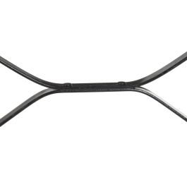 Mesa Comedor Blanco-Negro Metal-Mármol 120 X 60 X 71 cm