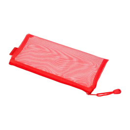 Liderpapel Bolsa Zipper Bag Poliester Transpirable Multiusos 230x115 mm Rojo