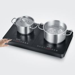 SEVERIN DK9194 Placa de cocción portátil 2 quemadores 10 niveles de potencia 3400 W
