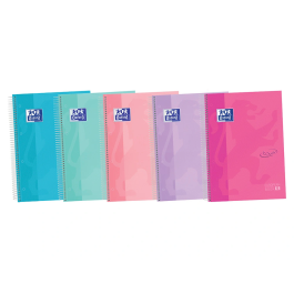 Oxford Cuaderno espiral ebook 5 Tapa Extradura Din A4+ 120 Hojas Papel Optikpaper+ Horizontal Colores Surtidos Touch