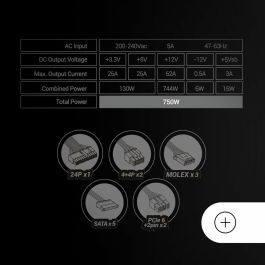 Mars Gaming Fuente de Alimentación 750W MPB750SIW Extreme Silence 80 PLUS Bronze Blanco