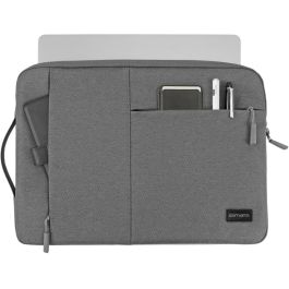 4smarts 541071 Funda AirCushion Slim Sleeve para Portátil 14" Nylon Gris Protección Anticaídas