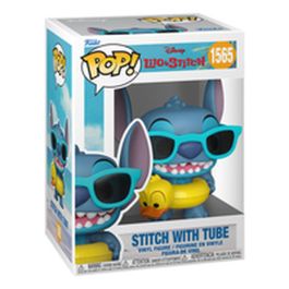 Funko Figura POP Disney Lilo & Stitch - Stitch with Tuber, Figura Vinilo 9cm