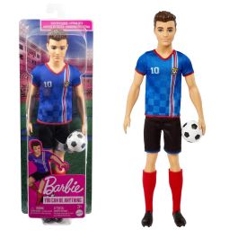 Barbie Hcn15 Muñeco Ken Futbolista con Camiseta Azul, Pantalones Negros y Medias Rojas - Incluye Balón (29,2 cm) Precio: 13.99767809. SKU: S7179880