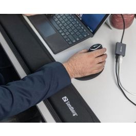 Sandberg Wrist Rest Pro XXL, Soporte para Muñeca y Ratón XXL para Comodidad Prolongada, Base Antideslizante, Bordes Cosidos