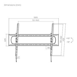 Soporte TV TM Electron 60"-120" 120 kg
