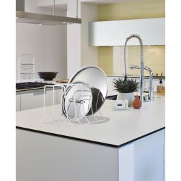 Confortime Organizador de Sartenes Blanco 26 x 20.9 x 19.6 cm (12 Unidades)