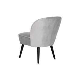 DKD Home Decor Butaca Gris Negro 66 x 76 x 59 cm Poliester y Madera