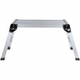 Defpro DEF1686832420157 Escalón de aluminio Plegable con pies antideslizantes - 90x30 cm - Alto 49,5 cm