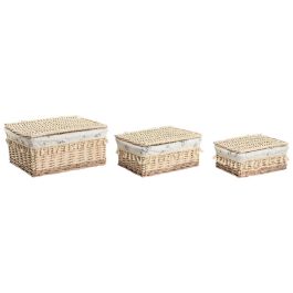 Cesta Ropa Shabby DKD Home Decor Natural 33 x 20 x 42 cm Set de 3 Cesta Ropa Shabby DKD Home Decor Natural 33 x 20 x 42 cm Set de 3