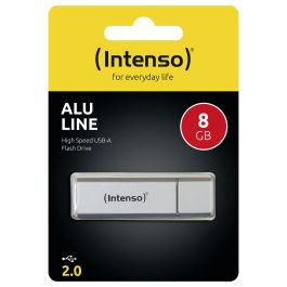 Intenso ALU Line silber 8GB USB 2.0 Pendrive Plata Aluminio