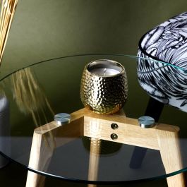 Home Deco Factory Juego de 2 Mesas Redondas de Cristal para Salón