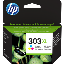 HP Cartucho Ink-jet 303XL Tricolor Original Envy Photo 6230 / 7130 / 7830, capacidad 415 páginas Precio: 53.49999996. SKU: S5601989