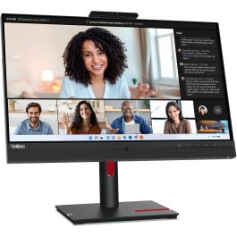Lenovo T24mv-30 Monitor 23.8" (60.5cm) Full HD IPS 75Hz 4ms HDMI DP USB-C con Altavoces y Cámara Web Negra