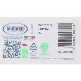 Tontarelli Cesta Ropa 35L Classic Blanco 58 x 41 cm (12 Unidades)