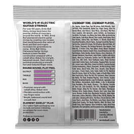 Ernieball Juego Eléctrica Entorchado Plano Power Slinky 11-48