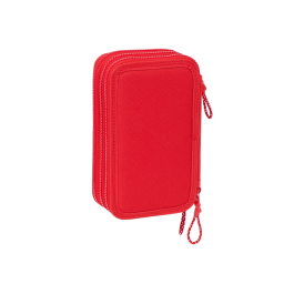 Plumier Triple Atlético Madrid Rojo 12,5 x 19,5 x 5,5 cm 36 Piezas