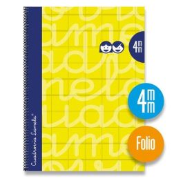 Lamela Bloc Tapa Forrada Fº 80H Cuadrovia 4 Mm Amarillo 5 unidades Precio: 27.69000058. SKU: S8411412