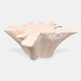 Mesa de Centro Home ESPRIT Blanco 90 x 90 x 44 cm