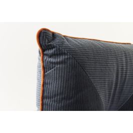 DKD Home Decor Cojin Scandi Decorativo Azul y Rojo en Poliéster con Botón, 10x40x40 cm - Pack de 4 Unidades Surtidas
