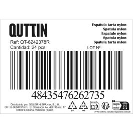 Quttin Espátula para Tarta de Nylon Negra 32 cm x 3,7 cm x 4 cm (24 Unidades)