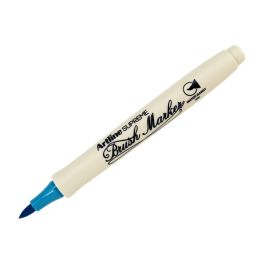 Rotulador Artline Supreme Brush Epfs Pintura Base De Agua Punta Tipo Pincel Trazo Fino Turquesa 12 unidades