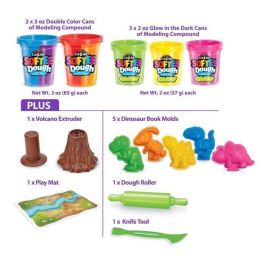 Lexibook LEX3380743110127 - Kit de Dinosaurio en Plastilina Moldeable y Fluorescente