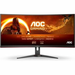 AOC CU34G2XE Monitor PC Curvo 34 pulgadas WQHD Panel VA 144Hz 1ms Sincronización Adaptativa Negro con HDMI y DisplayPort