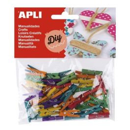 Pinzas Apli Mini 25X3 Madera Colores Bolsa De 45 5 unidades Precio: 12.50000059. SKU: B1C4S49HPY