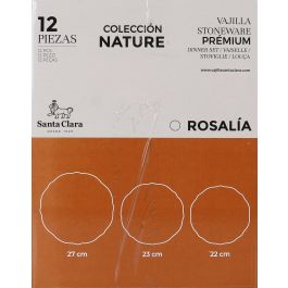 Vajilla Santa Clara Castroverde 12Pcs - Stoneware Vitrificado, Resistente, Apto Lavavajillas y Microondas (2 Unidades) Vajilla Santa Clara Castroverde 12Pcs - Stoneware Vitrificado, Resistente, Apto Lavavajillas y Microondas (2 Unidades)