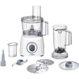 Bosch Robot multifunción MultiTalent3 800W, 2 velocidades y pulso, Bol 2.3L, Bol 1L, Batidora, 2 Discos, Blanco