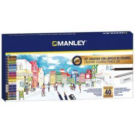 Manley Set Creativo Lápices De Colores 40 Piezas - Incluye 24 Lápices de Colores Premium y 8 Metálicos, Alta Pigmentación Precio: 23.50000048. SKU: B12WLNENTT